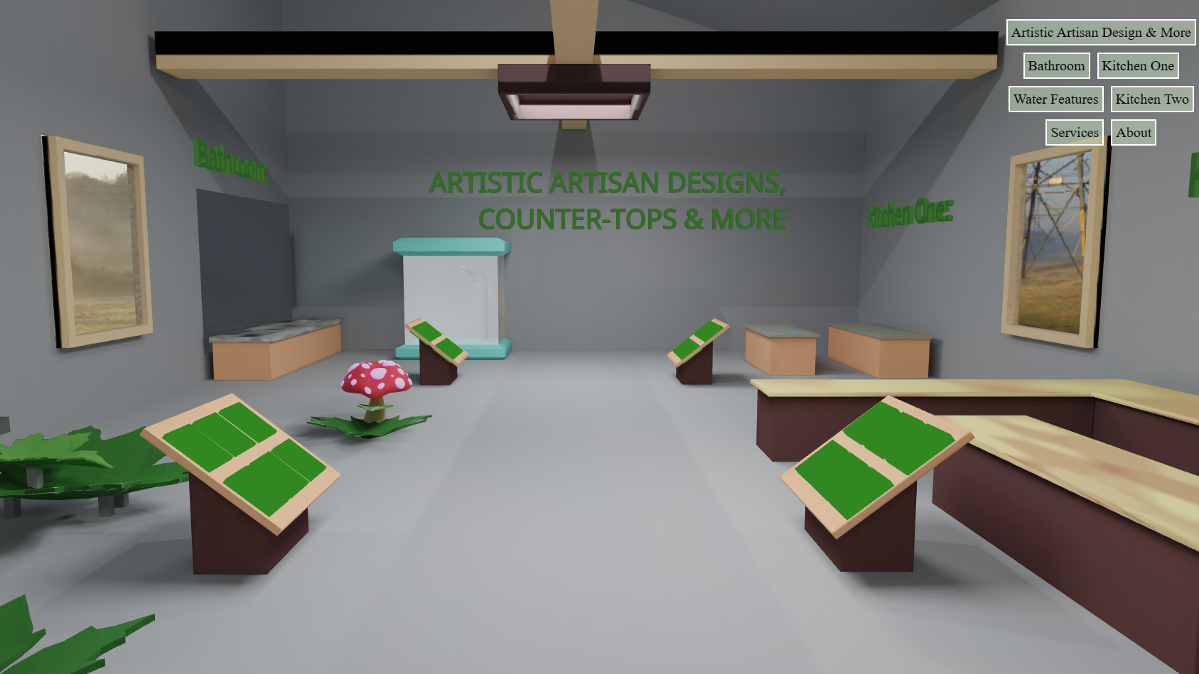 3D counter-top store project screenshot